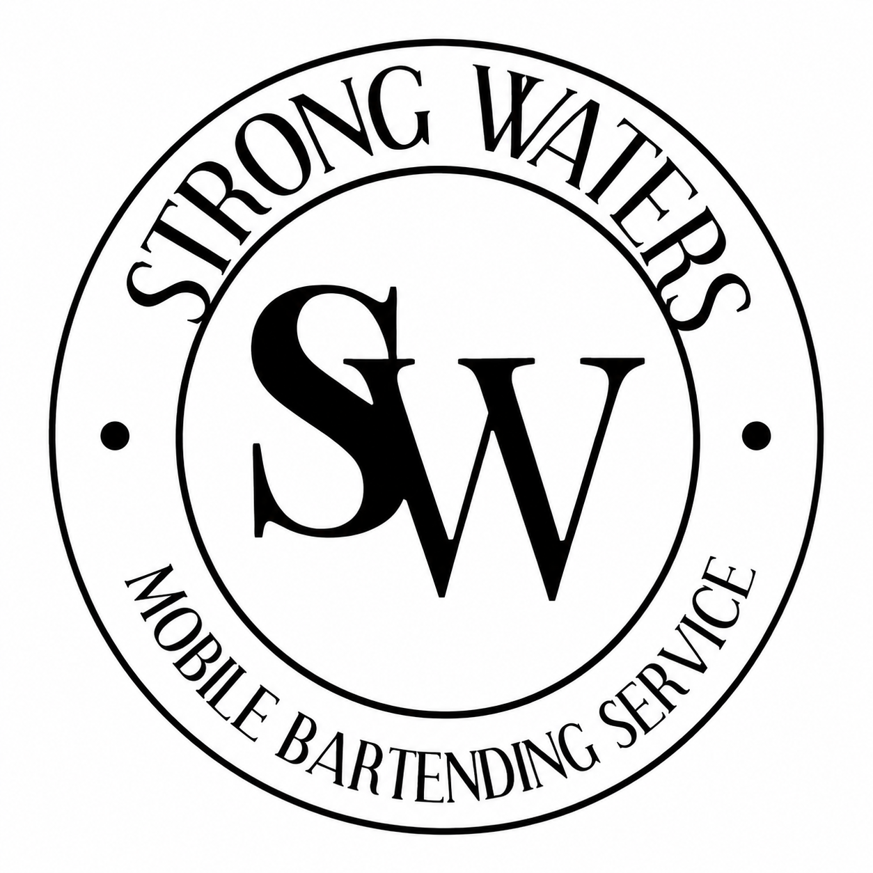 Strong Waters Bartending logo